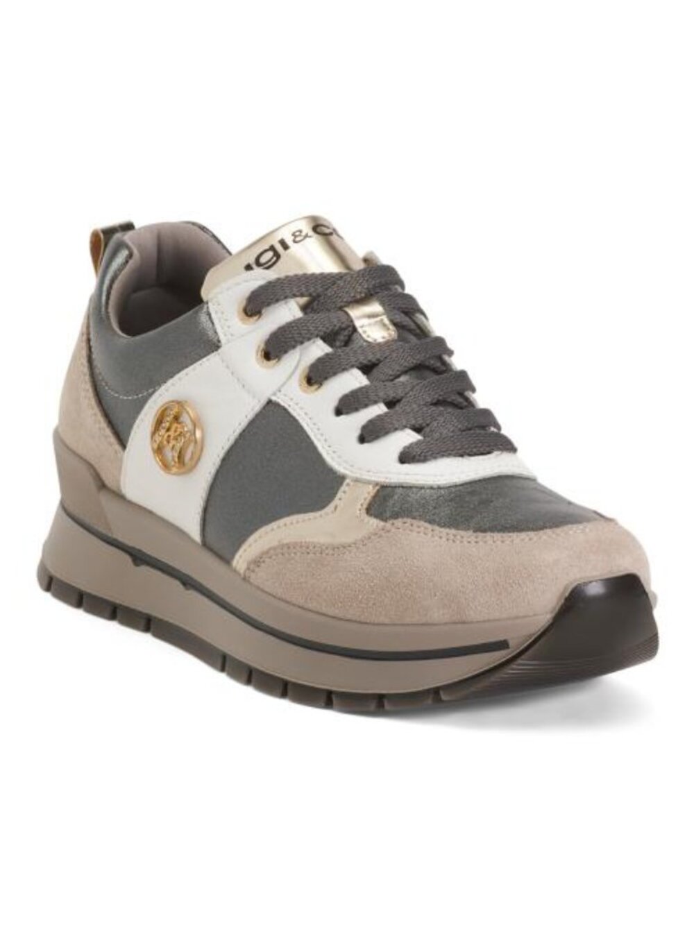 IGI&CO Made In Italy Leather Metallic Sneakers